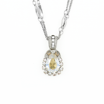 Mariana Halo Pear Pendant in Peace