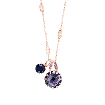 Mariana Double Stone Lovable Pendant in Wildberry