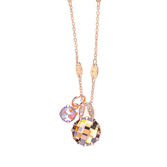 Mariana Double Stone Lovable Pendant in Chai