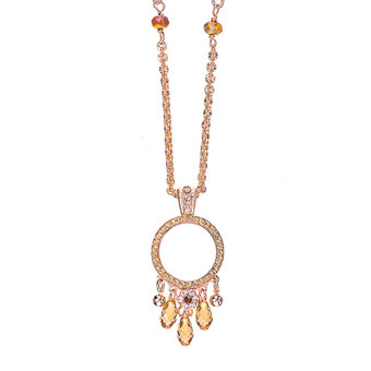 Mariana Circle Dangle Pendant in Chai