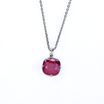 Mariana Cushion Cut Pendant in Royal Red