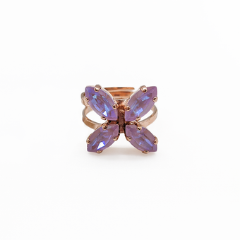Mariana Marquise Cross Adjustable Ring in Sun Kissed Lavender