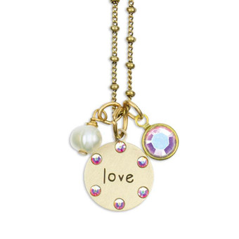 Anne Koplik Stubborn Love Hearts and Charms Necklace