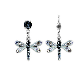 Anne Koplik Adele Gray Dragonfly Earrings