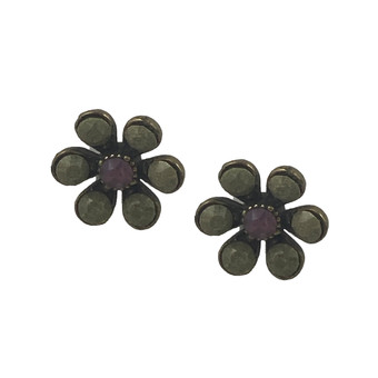 Michal Negrin What A Wonderful World Green Post Earrings Michal Negrin What A Wonderful World Green Post Earrings