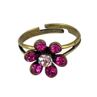 Michal Negrin Chelsea Crystal Adjustable Ring