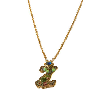 Michal Negrin Victorian Initial Z 24K Gold Plated Necklace