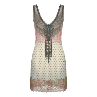 Michal Negrin Pammela Printed Uniqe Tunic Dress Size M