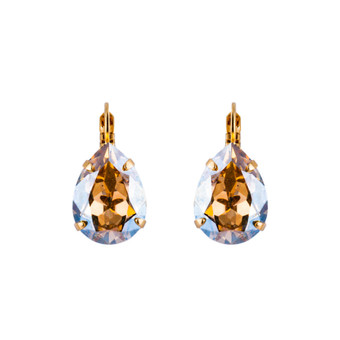 Mariana Large Pear French Wire Earrings in Golden Shadow - Preorder