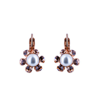 Mariana Petite Flower French Wire Earrings in Cookie Dough - Preorder