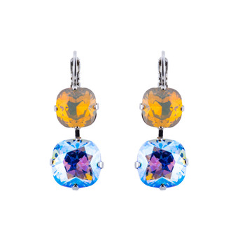 Mariana Double Cushion Cut French Wire Earrings in Cake Batter - Preorder