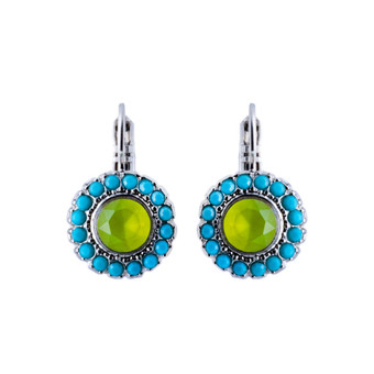 Mariana Halo Disc French Wire Earrings in Pistachio - Preorder