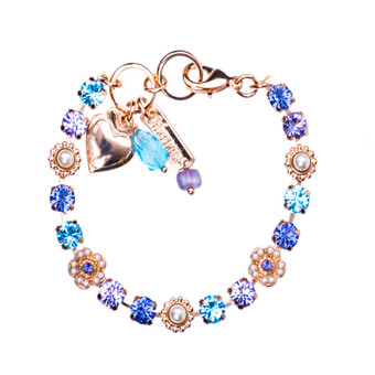 Mariana Petite Flower and Cluster Bracelet in Blue Moon - Preorder