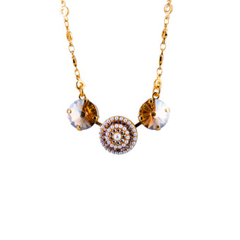 Mariana Lovable 3 Stone Pave Pendant in Cookie Dough - Preorder