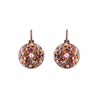 Mariana Swirl Pave French Wire Earrings in Cookie Dough - Preorder