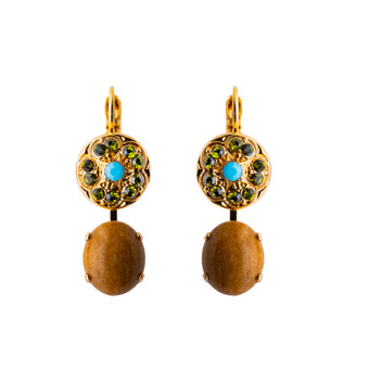 Mariana Lovable Oval Flower French Wire Earrings in Pistachio - Preorder