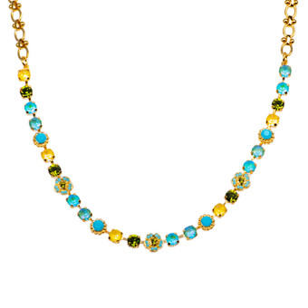 Mariana Petite Flower Cluster Necklace in Pistachio - Preorder