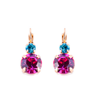 Mariana Lovable Double Stone French Wire Earrings in Rainbow Sherbet - Preorder