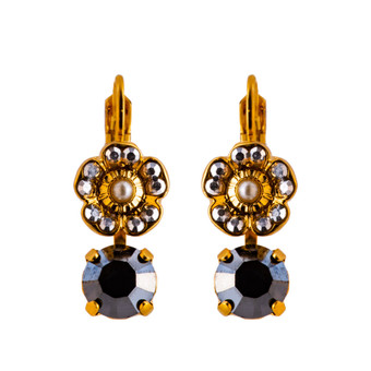 Mariana Cosmos Round Dangle French Wire Earrings in Rocky Road - Preorder