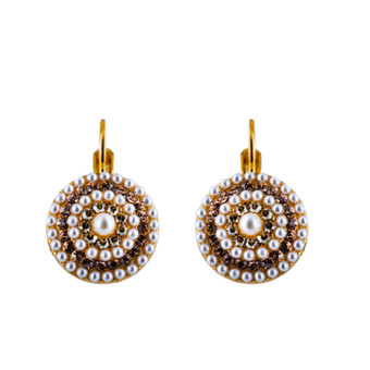 Mariana Lovable Pave French Wire Earrings in Cookie Dough - Preorder