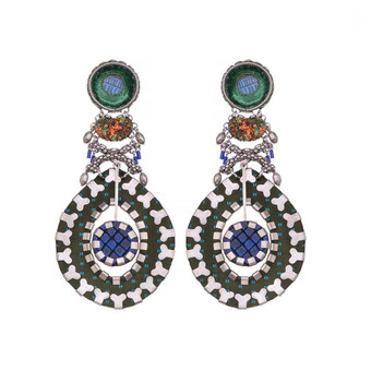 Ayala Bar Moss Rock Half Moon Earrings
