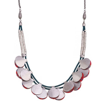 Silver Sunrise Pomegranate Tree Necklace