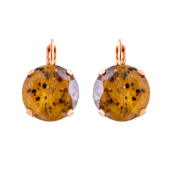 Mariana Extra Luxurious Single Stone Leverback Earring in Cheetah - Preorder