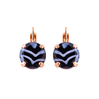 Mariana Lovable Everyday Round Leverback Earrings in Zebra 
