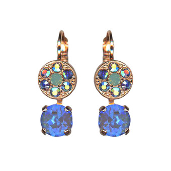 Mariana Double Stone Cluster and Round Leverback Earrings in Fairytale - Preorder