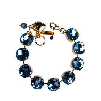 Mariana Extra Luxurious Faceted Everyday Bracelet in Denim Blue - Preorder