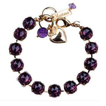 Mariana Lovable Round Bracelet in Amethyst Quartz - Preorder