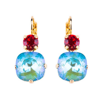 Mariana Double Round and Cushion Cut Leverback Earrings in Enchanted - Preorder