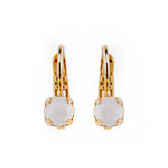 Mariana Petite Single Stone Leverback Earrings in Riverstone - Preorder