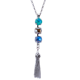 Mariana Must-Have Three Stone Pendant with Tassel in Fairytale - Preorder