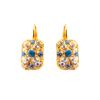 Mariana Emerald Cut Cluster Leverback Earrings in Fairytale - Preorder