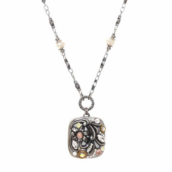 Michal Golan Silverlining Square Necklace II Michal Golan Silverlining Square Necklace II