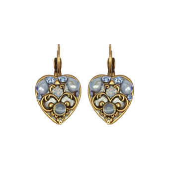 Michal Golan Bluebell Heart Earrings