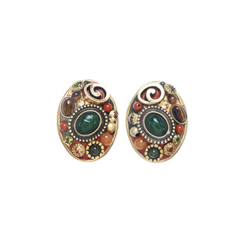 Michal Golan Evergreen Oval Earrings II