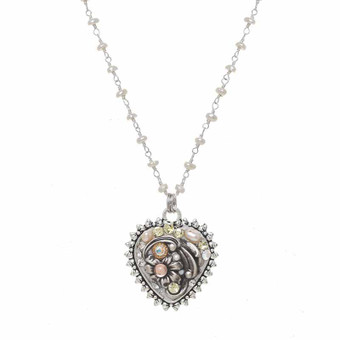 Michal Golan Silver Lining Heart Necklace II