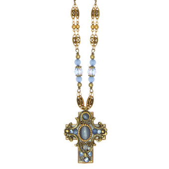 Michal Golan Bluebell Cross Necklace