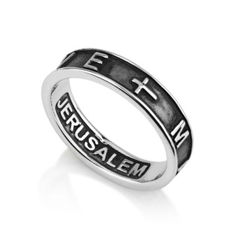 Marina Cross Engraved Sterling Silver Ring