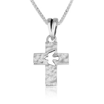 Silver Textured Cross Silver Pendant