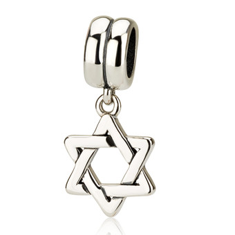 nverted Triangles Silver Charm Made of Beads