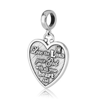 Love the Lord Hanging Charm Bead in 925 Silver