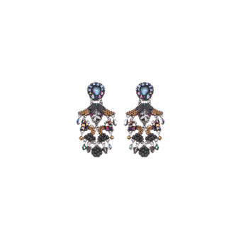 Ayala Bar Obsidian Shadow Wave Earrings