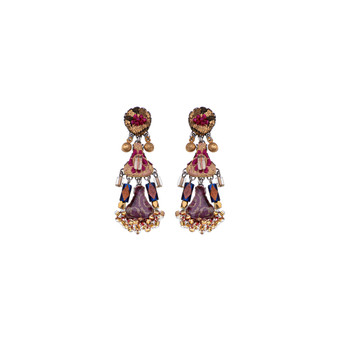 Ayala Bar Plum Wine Royal Tapestry Earrings