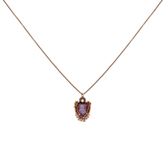 Ayala Bar Plum Wine Majestic Rosette Necklace