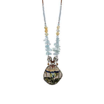 Ayala Bar Neptunes Garden Azure Leaf Necklace