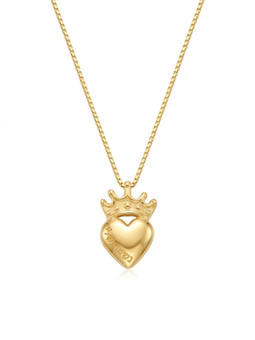 Crowned Heart Pendant Necklace