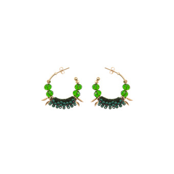 Jade Garden Matcha Hoop Earrings